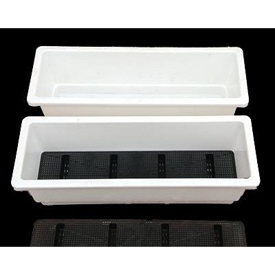 Combo 10 chậu chữ nhật trồng rau trồng hoa thông minh d48r20c16