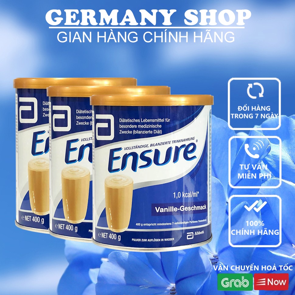 Sữa bột ensure abbott đức hộp 400g hương vani