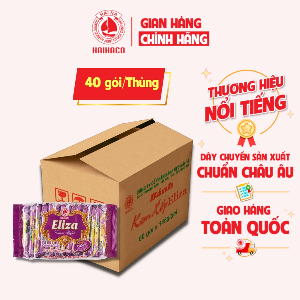 Bánh kem xốp hương khoai môn eliza túi 145g