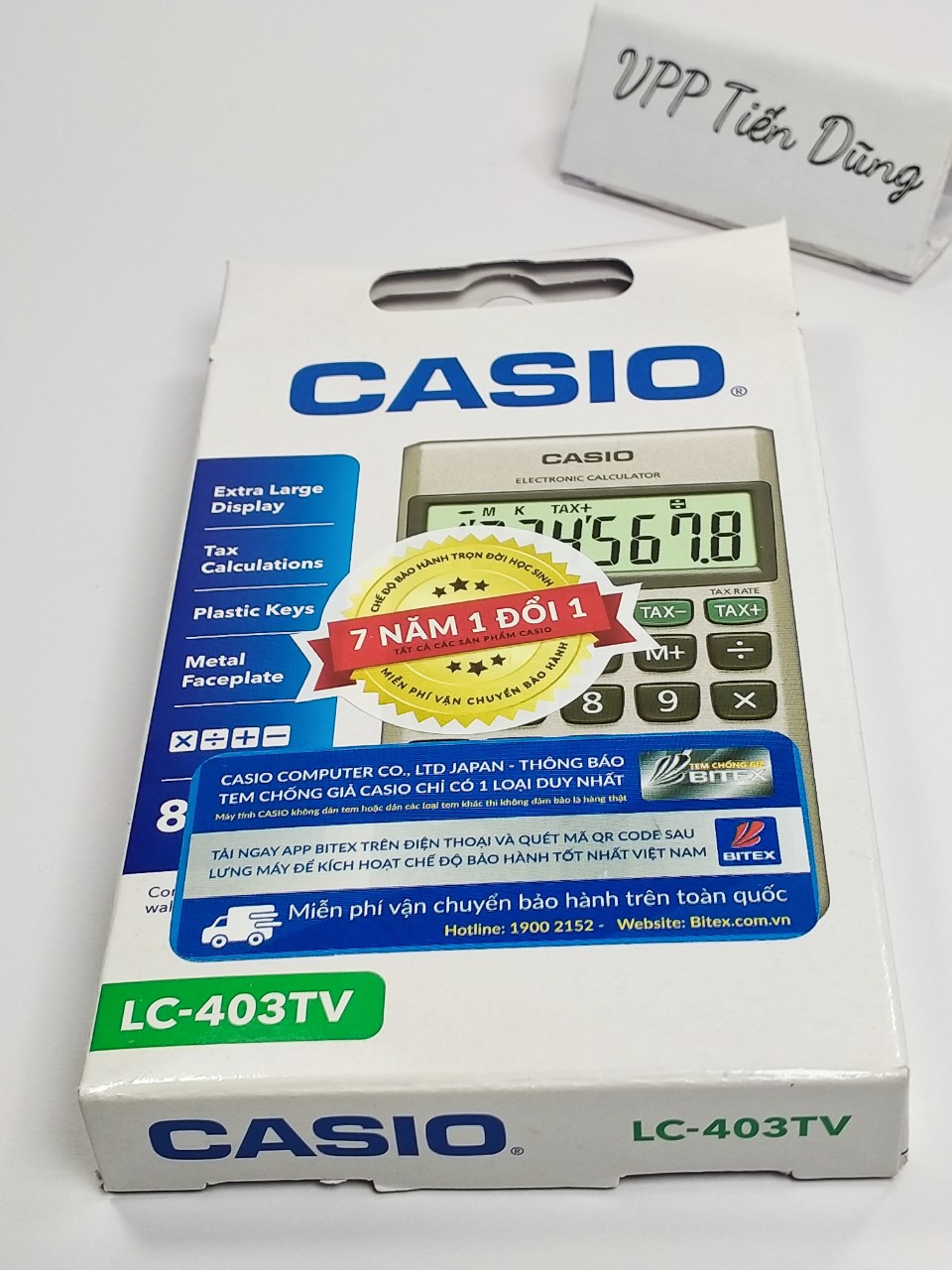 Máy tính để bàn cỡ nhỏ Casio LC-403TV CHÍNH HÃNG BH ĐIỆN TỬ 7 năm
