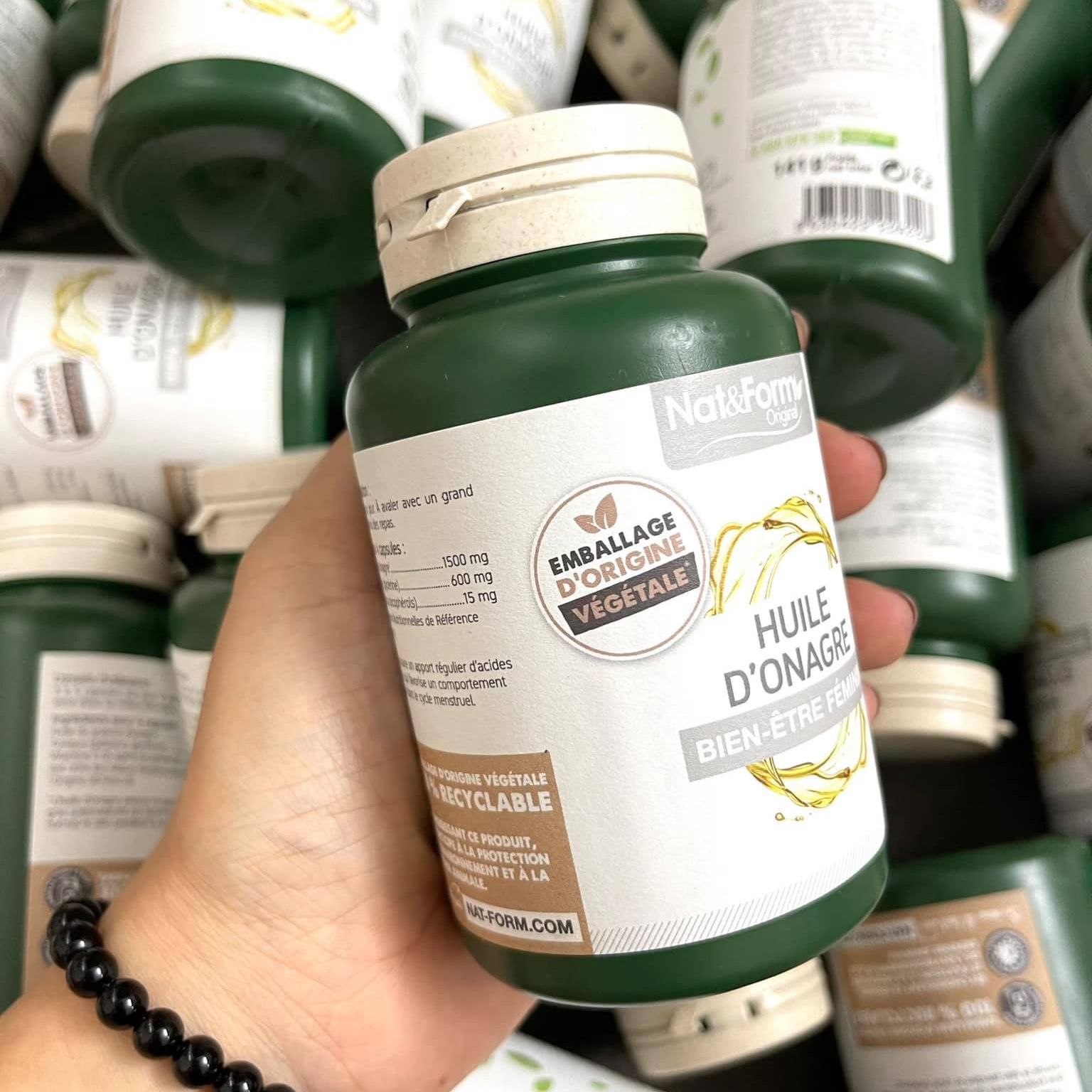 Mẫu mới - tinh dầu hoa anh thảo nat form original 1500mg - hoa anh thảo hữu cơ pháp 200 viên