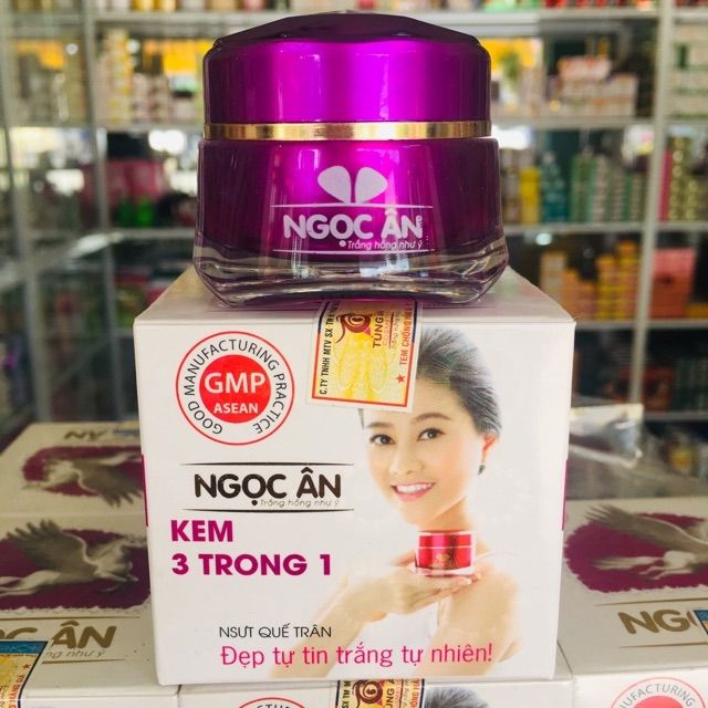 Kem dưỡng trắng, mờ nám, ngừa mụn ngọc ân 3 trong 1 - 12g