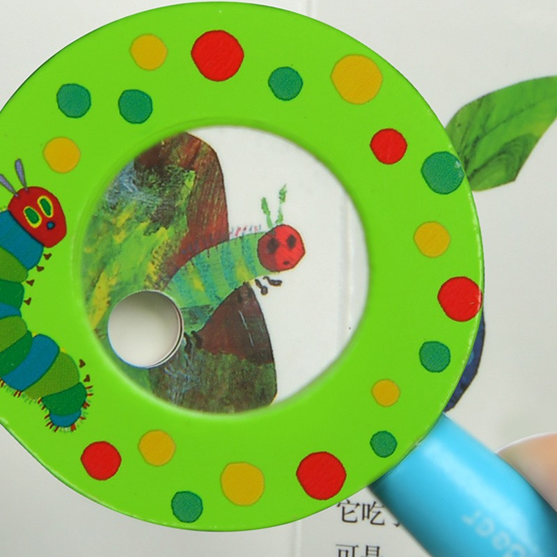 ĐỒ CHƠI TRÍ TUỆ CHO BÉ KÍNH LÚP CHÚ SÂU HÁU ĂN MAGNIFYING GLASS, Kính lúpi cho bé, Đồ Chơi Trí Tuệ cho bé Kính Lúp