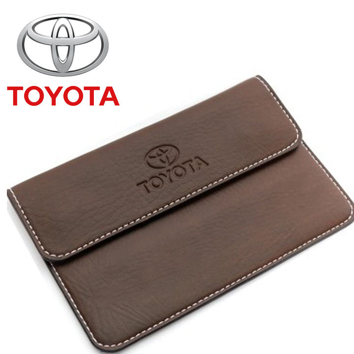 VÍ DA PU ĐỰNG ĐĂNG KIỂM, GIẤY TỜ Ô TÔ CAO CẤP ( Logo Toyota )