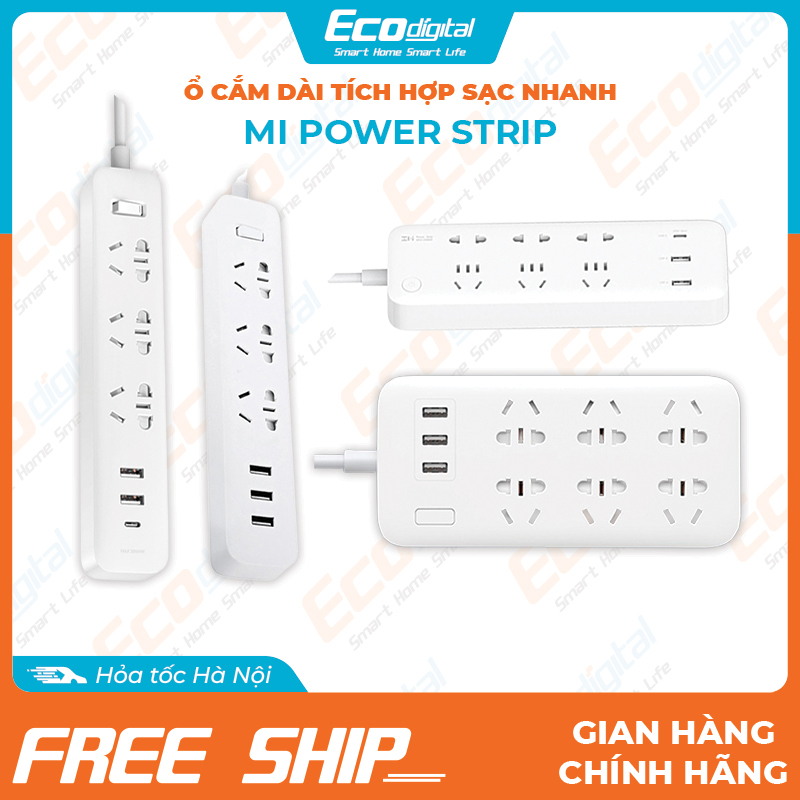 Ổ cắm điện thông minh đa năng Xiaomi có cổn usb Mi Power Strip 6