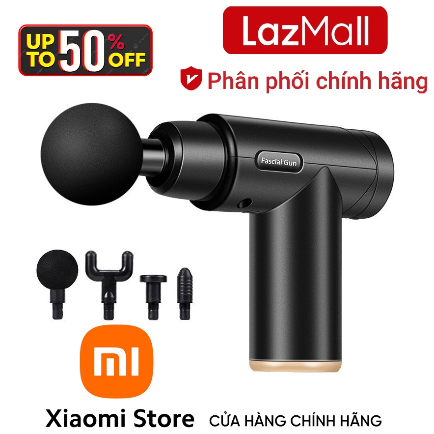 Deadline Smart AI Xiaomi LazMall Máy Massage Gun OSK-802 ( 4 Đầu, 6 Chế Độ ) Máy Massage Cầm Tay Mini Giảm Đau Cơ Massage Toàn Thân Giảm Căng Cơ, Nhức Mỏi Vai Gáy Giúp Lưu Thông Máu Hiệu Quả