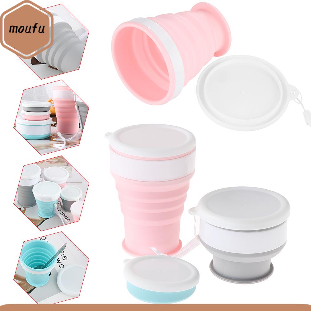 Đồ Dùng Du Lịch Gấp Gọn Và Thể Thao Cắm Trại Ngoài Trời 100/200/350Ml Cốc Uống Nước Nhà Bếp Và Ăn Uống Ly Cà Phê Silicone Đóng Mở Cup