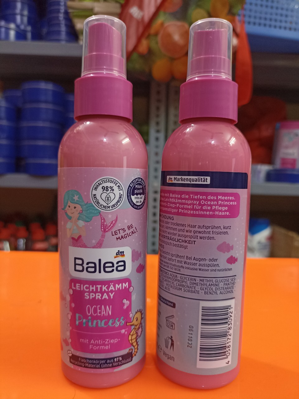 Xịt dưỡng mượt tóc trẻ em Balea Leichtkammspray Ocean Princess 150 ml
