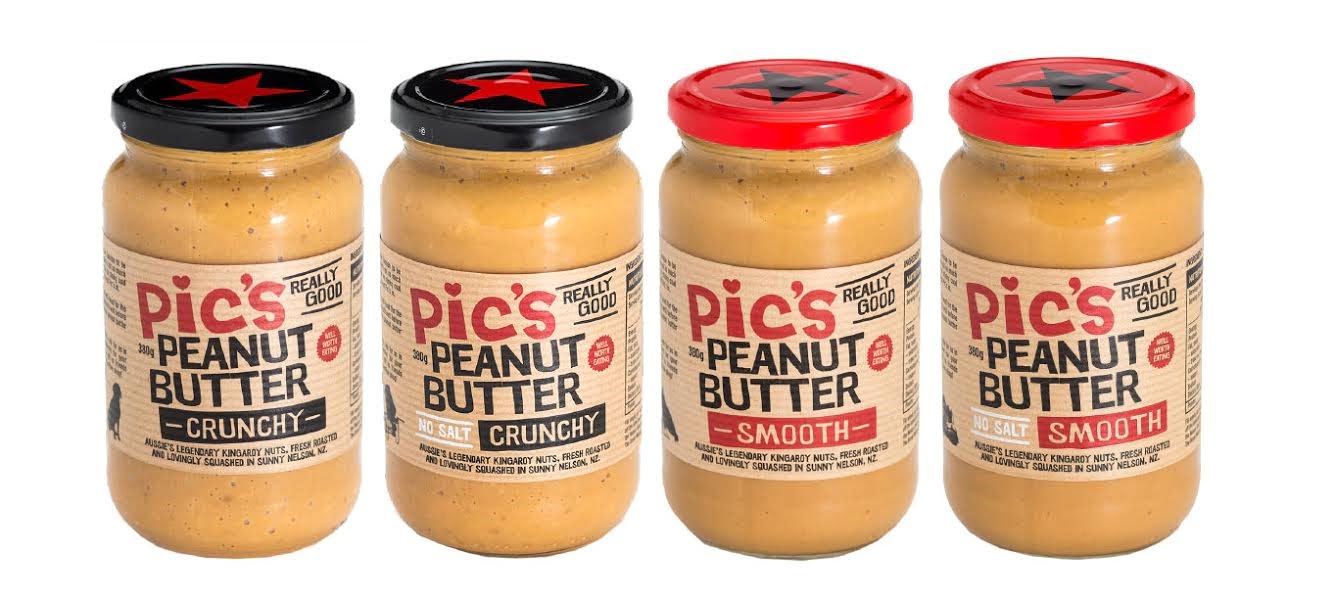 Bơ đậu phộng mịn/nghiền hạt Pic's Peanut 380G . Nhập Khẩu New Zealand