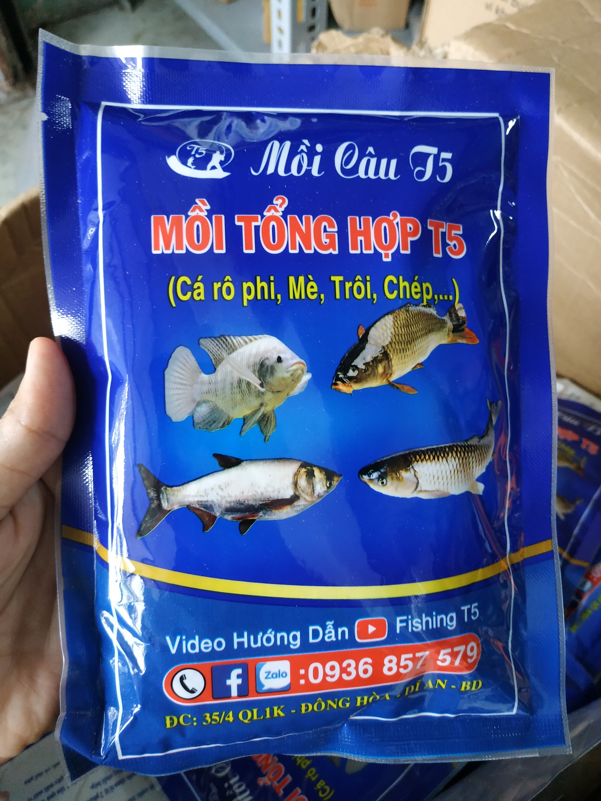 1 gói mồi câu tổng hợp t5 / mồi câu t5 / chuyên rô phi , mè , trôi , chép
