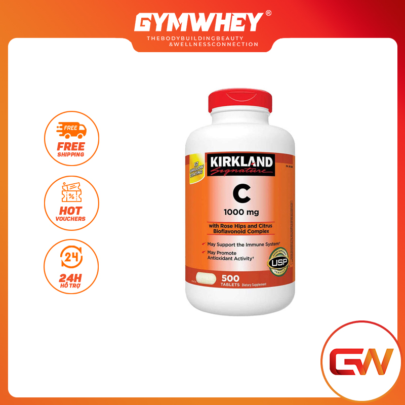 Viên uống bổ sung vitamin c kirkland c 1000mg 500 viên nhộng