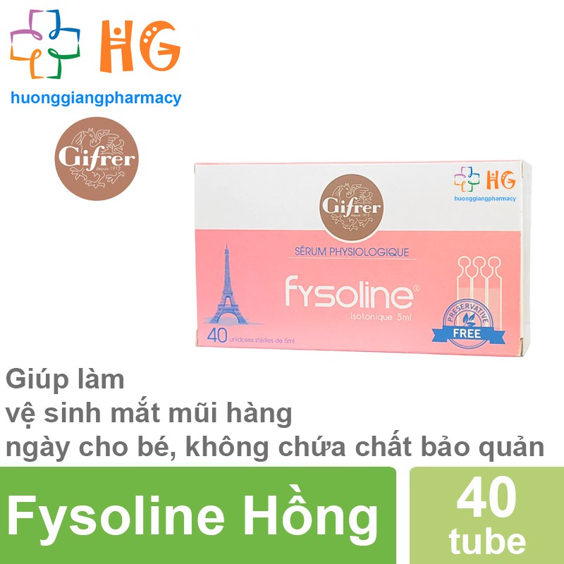 Fysoline Isotonique 5ml - Nước muối sinh lý số 1 của Pháp