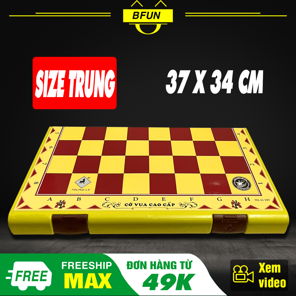 (GIÁ SỈ) Bộ Cờ Vua CAO CẤP TRUNG LÊ - Bàn Cờ Vua Giá Rẻ - Size Trung - Boardgame, Đồ Chơi Trẻ Em BFUN