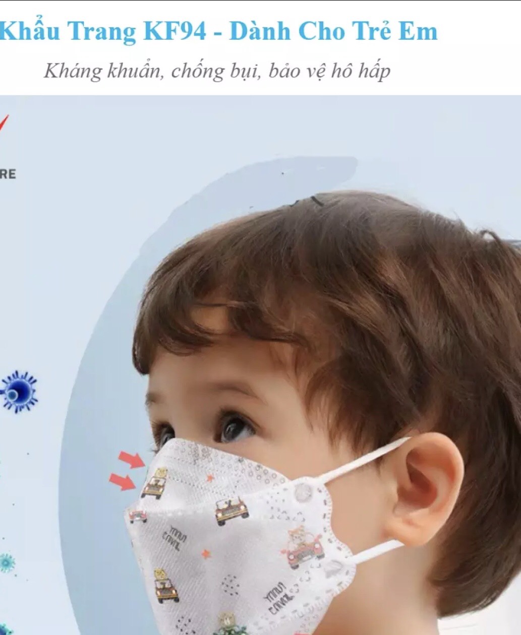 Sỉ 1 thùng khẩu trang KF94 trẻ em Kids,4 lớp/khẩu trang 4D trẻ em/khẩu trang trẻ em từ 4-12 tuổi/khẩu trang kids