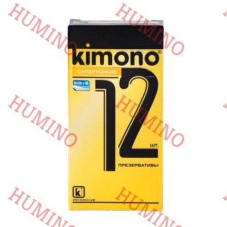 Bao cao su siêu mỏng vô hình kimono vàng 0.02 - nga - 12 chiếc