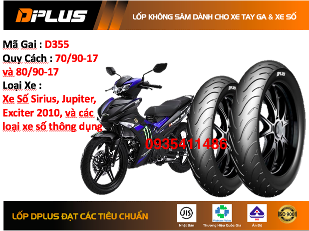 Combo 1 cặp vỏ không dùng ruột xe số