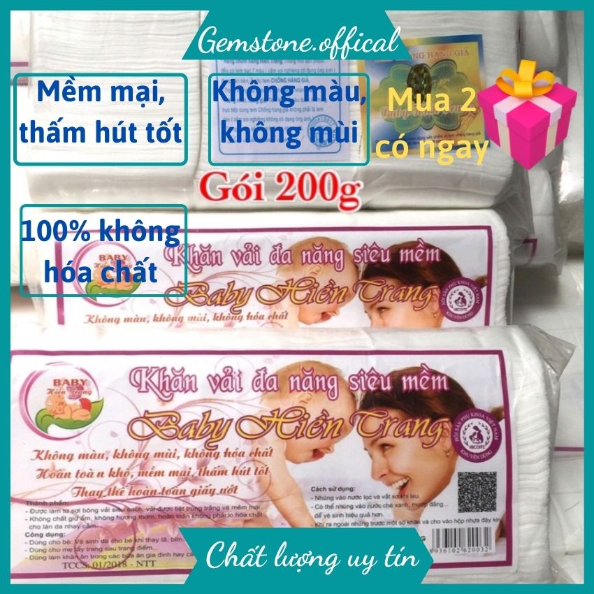 Combo 5 gói khăn khô đa năng baby Hiền Trang
