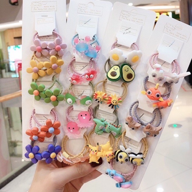[HCM]Set 10 Dây Buộc Tóc Bé Gái Dễ Thương