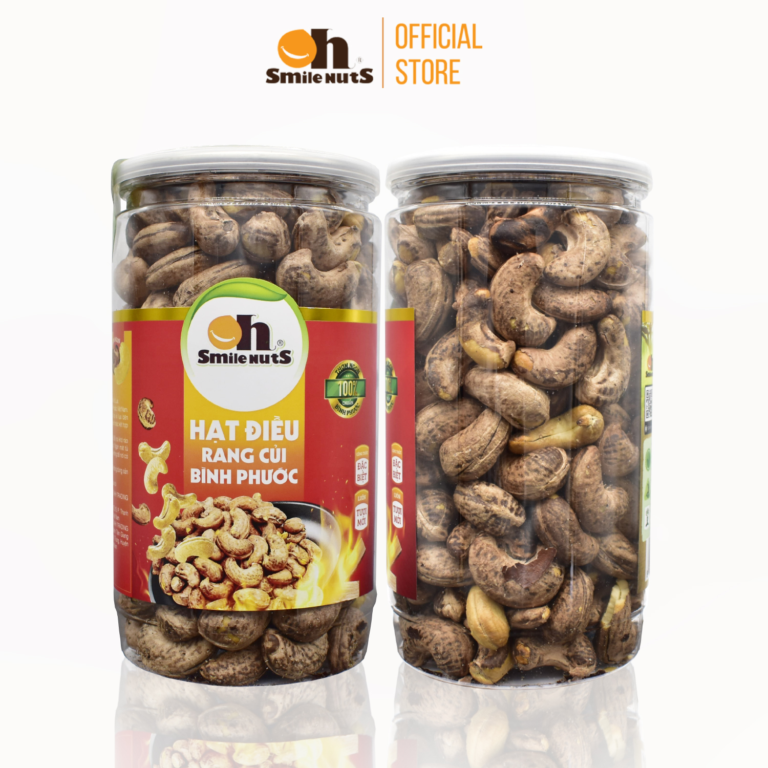 Hạt điều rang muối oh smilenuts, hạt điều nguyên vị - hạt dinh dưỡng hũ 500g