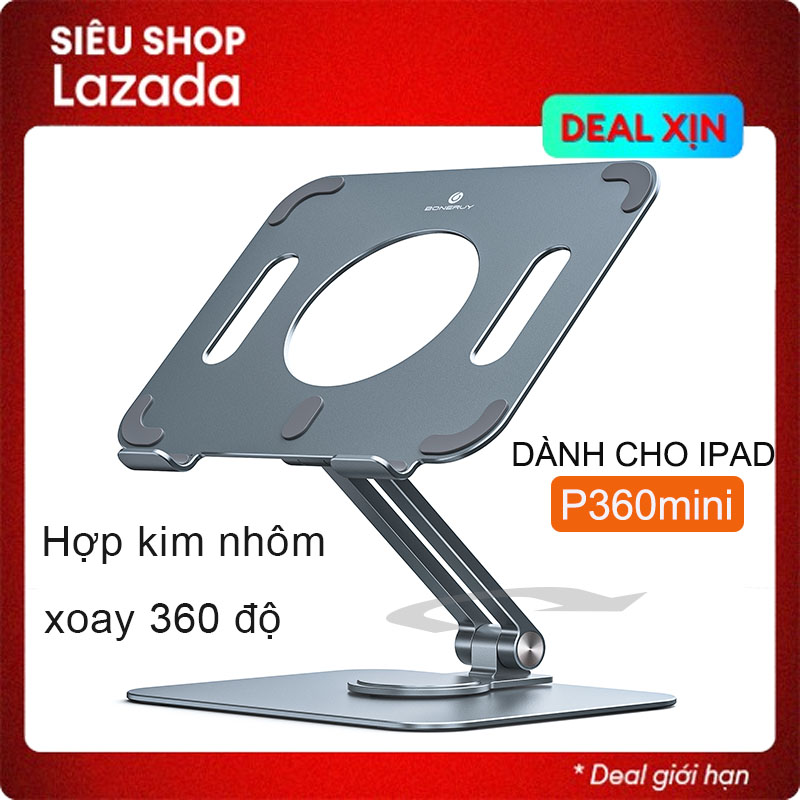 Giá đỡ iPad máy tính bảng - Đế tản nhiệt kê iPad máy tính bảng hợp kim xoay 360 độ