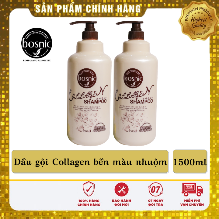 [HCM]Dầu Gội Collagen Bền Màu Nhuộm 1500ML BOSNIC - Chính Hãng Hàn Quốc