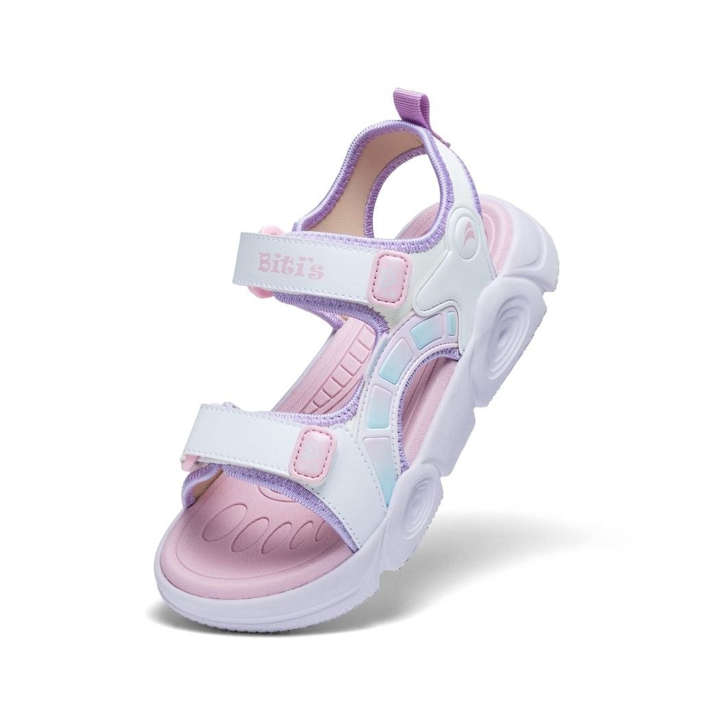 [Hoàn Xu] GIÀY SANDAL QUAI HẬU HỌC SINH BÉ GÁI BITI'S BEG006800 (ĐEN + HỒNG + TÍM) - BITIS
