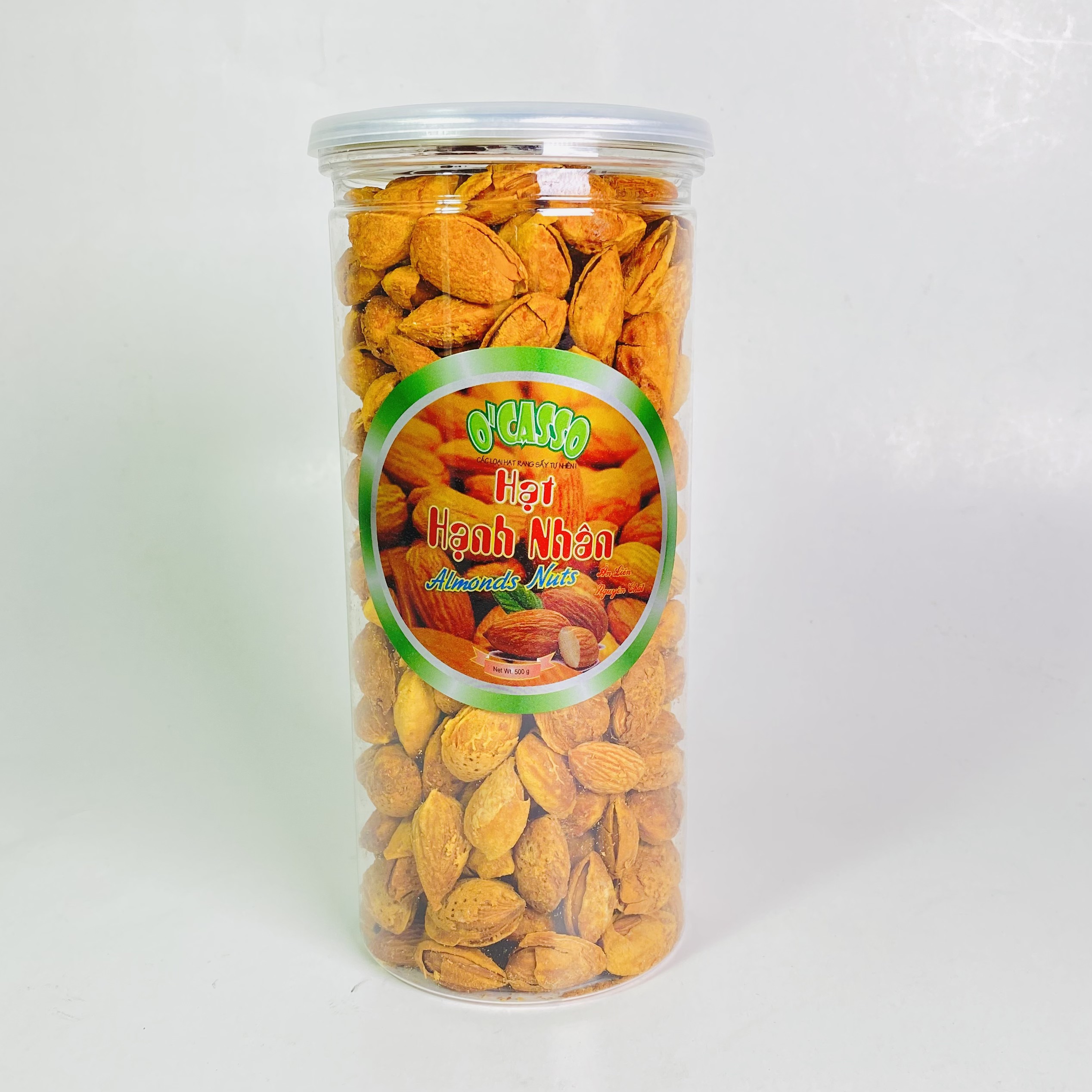 Hạt hạnh nhân vị bơ O'Casso hộp nắp thiếc 500g