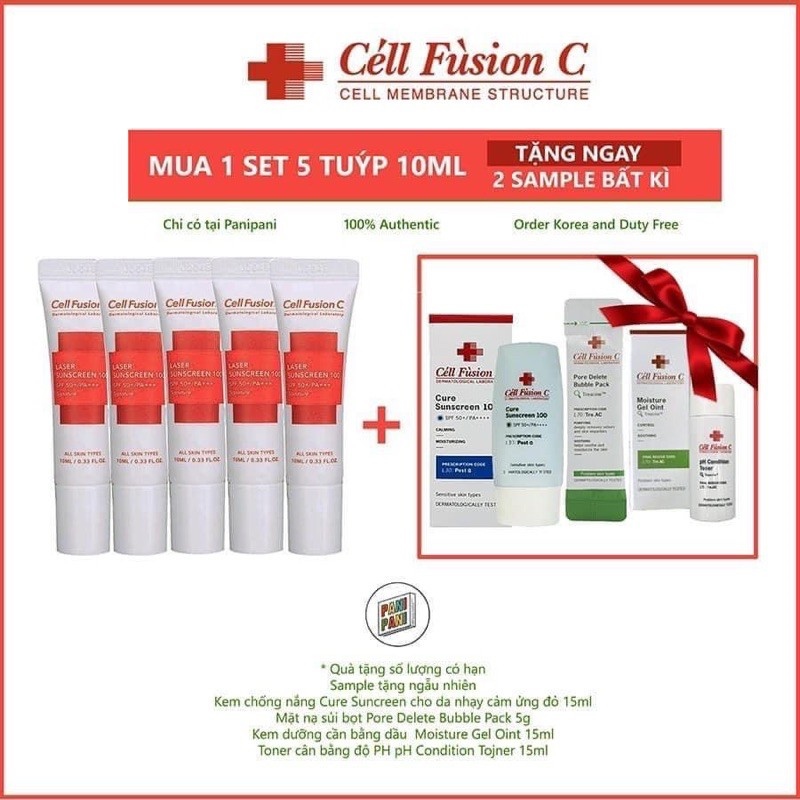 Kem chống nắng cell fusion c laser suncreen 100 spf 50/pa 50ml