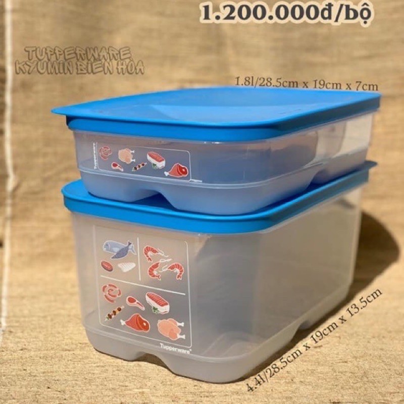 Coolmate 2 hộp đông mềm 1.8L 4.4L cool mate tupperware