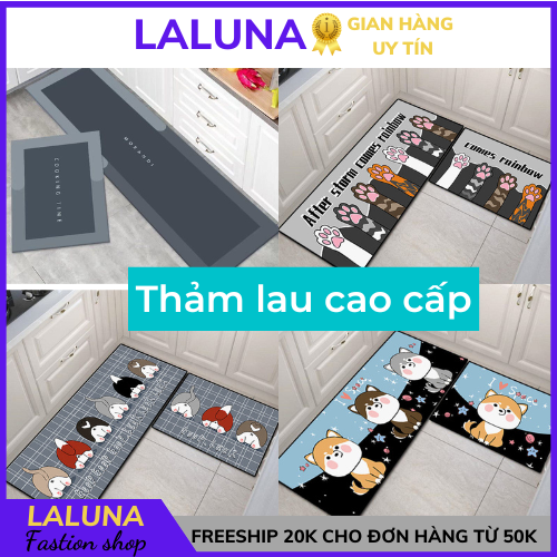 Bộ 2 Thảm lau chân nhà bếp , thảm chùi chân 3D chống trơn trượt siêu thấm TL3