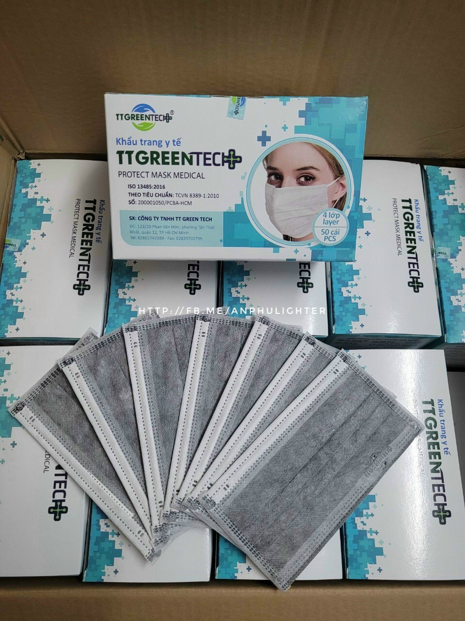 Hộp 50 cái Khẩu trang y tế cao cấp 4 lớp