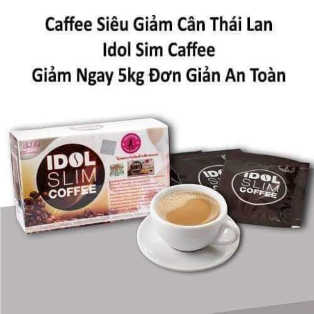 [HCM]Cafe Giảm Cân Idol Slim Coffee - Hộp15g x 10 gói Thái Lan