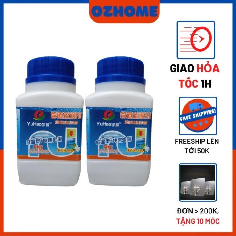 Combo 2 hộp, bột thông cống yuhao, bột thông cống cực mạnh, bột thông bồn cầu cực mạnh yuhao