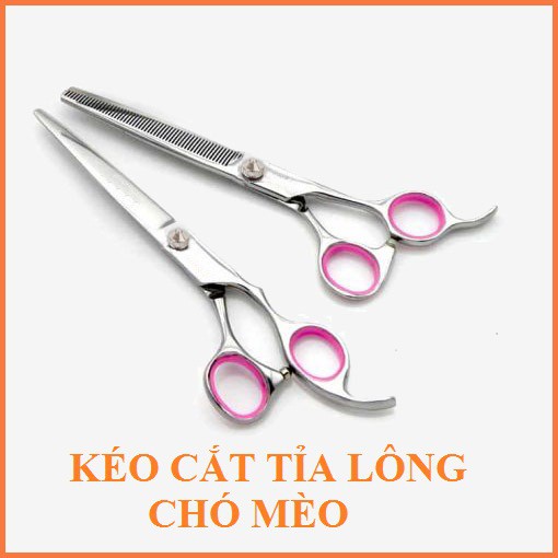 Kéo Cắt Thẳng - Kéo Tỉa Răng Cưa - Kéo Cong Cắt Lông Chó Mèo - Kéo Thẳng