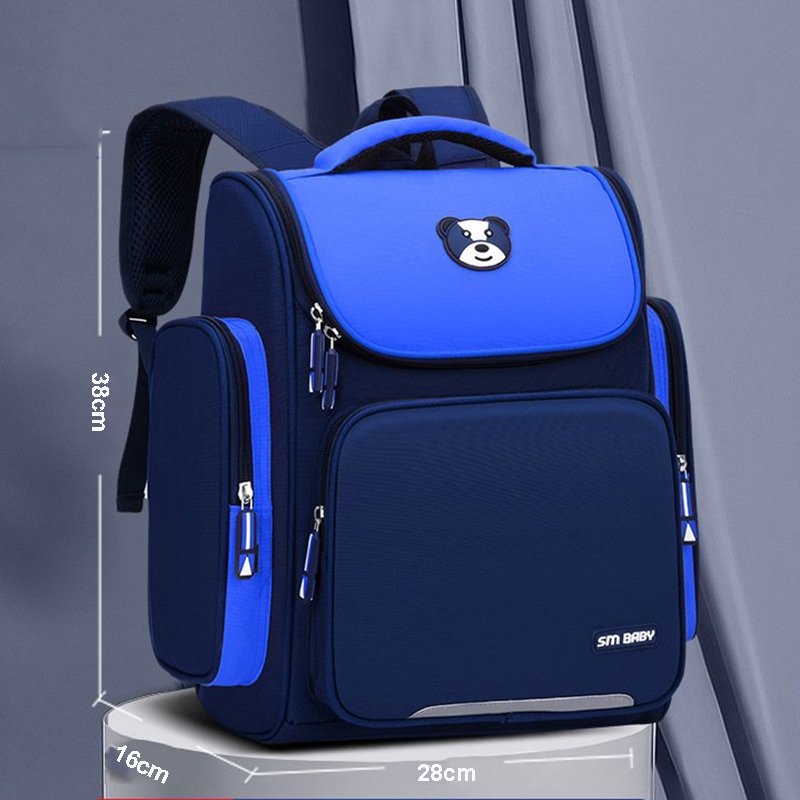 Balo chống gù cho be chất liệu Polyester chống thấm nước, Cặp đi học cấp 1 - SM