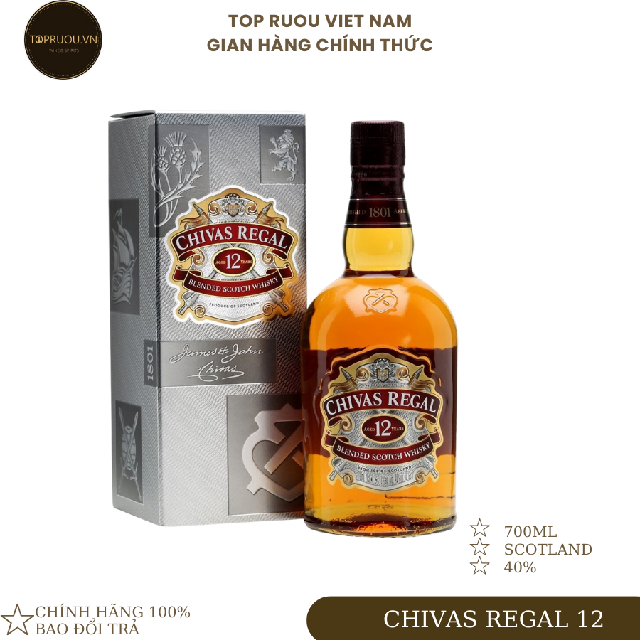 Rượu whisky chivas regal 12 - 700ml