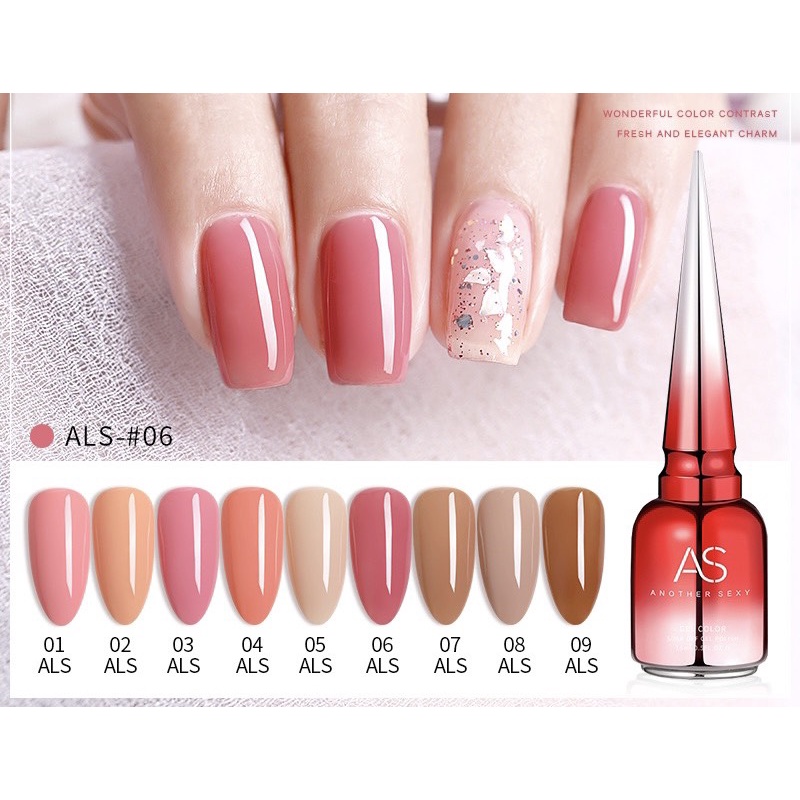 Sơn Gel AS mẫu mới chai đỏ mã ALS chính hãng sơn móng tay chai 15ml