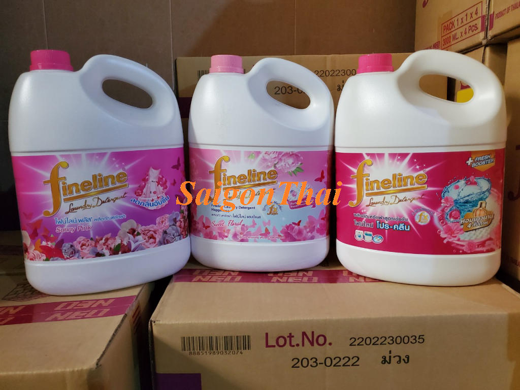 Nước giặt xã fineline - can 3 lít thái lan