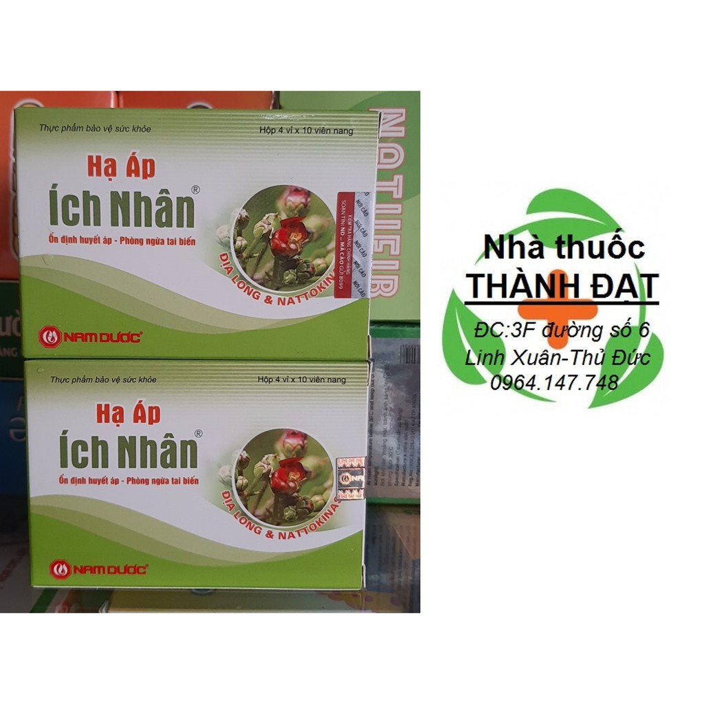 Hạ áp ích nhân hộp 40 viên, cam kết hàng đúng mô tả, chất lượng đảm bảo an toàn đến sức khỏe người sử dụng