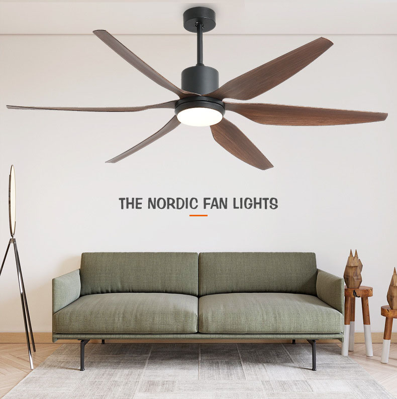 Quạt Trần Đèn LED Hiện Đại Cao Cấp, Đèn Quạt Trần phòng khách thông minh [5 cánh nhựa ABS 55 inch, Đèn LED] SLY3891