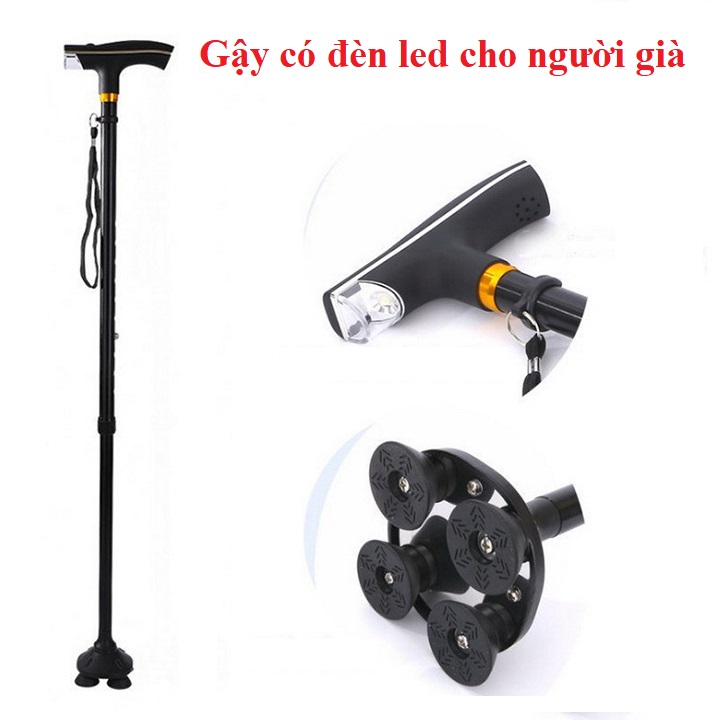 Gậy có đèn led cho người già ga3