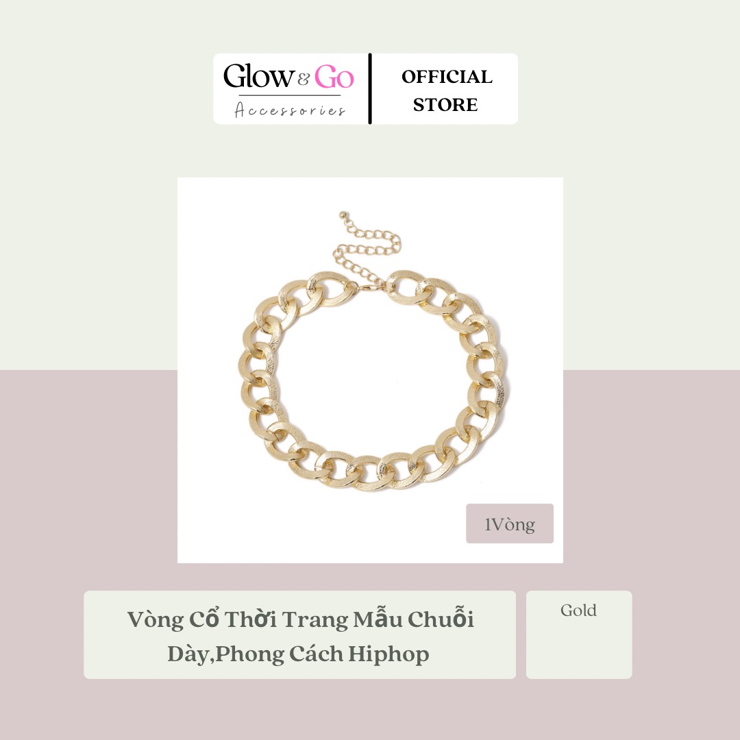Vòng Cổ Thời Trang Mẫu Chuỗi Dày, Phong Cách HipHop Punk Miami Cuban Choker Necklace Collar Big Chunky Gold Color Hip Hop Thick Chain Necklace Women Personality Statement Jewelry