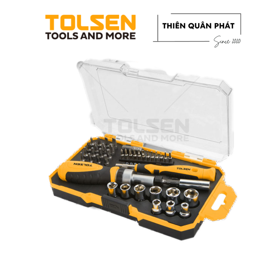 Bộ dụng cụ mở bu lông, ốc vít đa năng Tolsen 20041  42 chi tiết sữa chữa ô tô xe máy