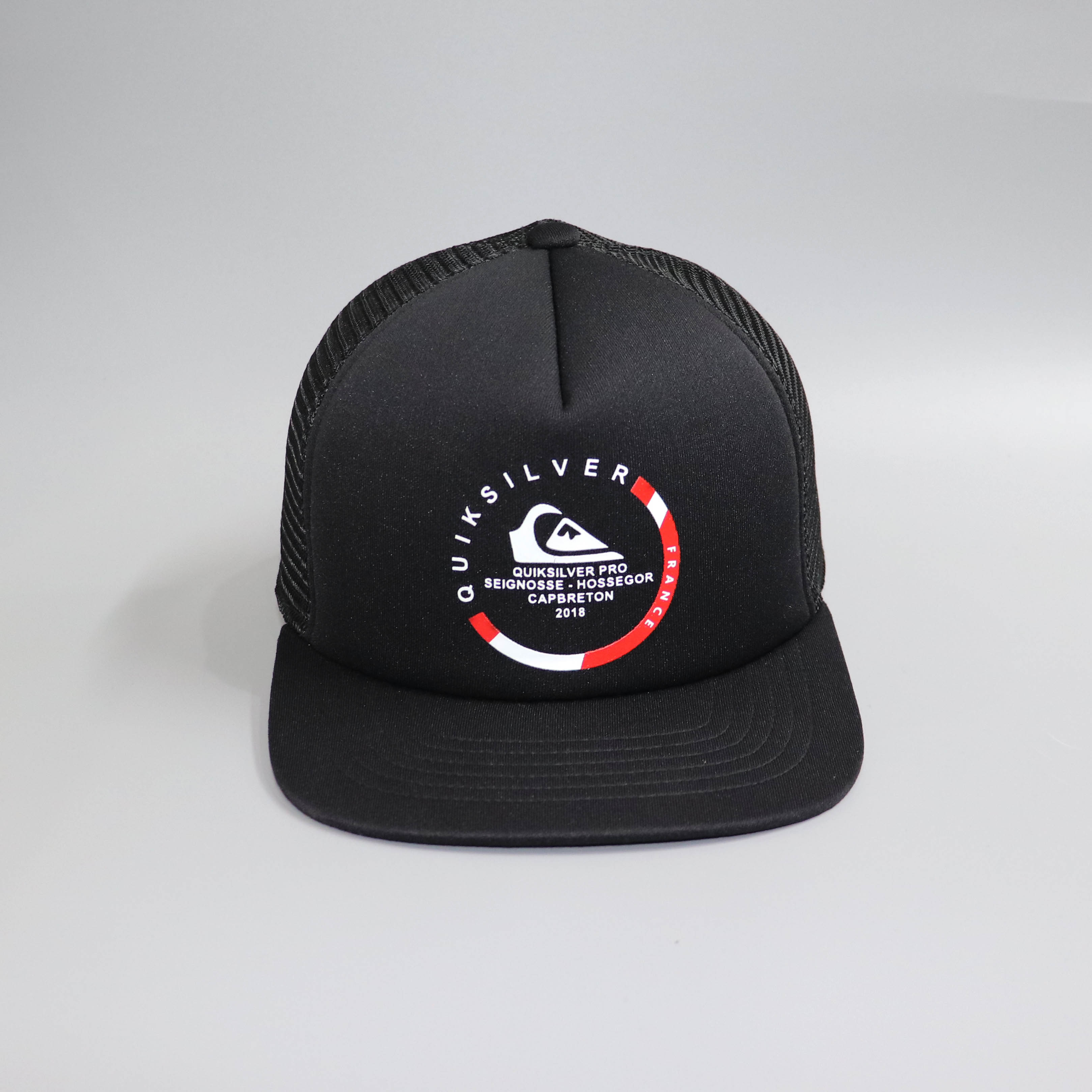 Nón Kết Mũ Lưỡi Trai- Nón Snapback Lưới Quiksilver Đen Logo TRòn