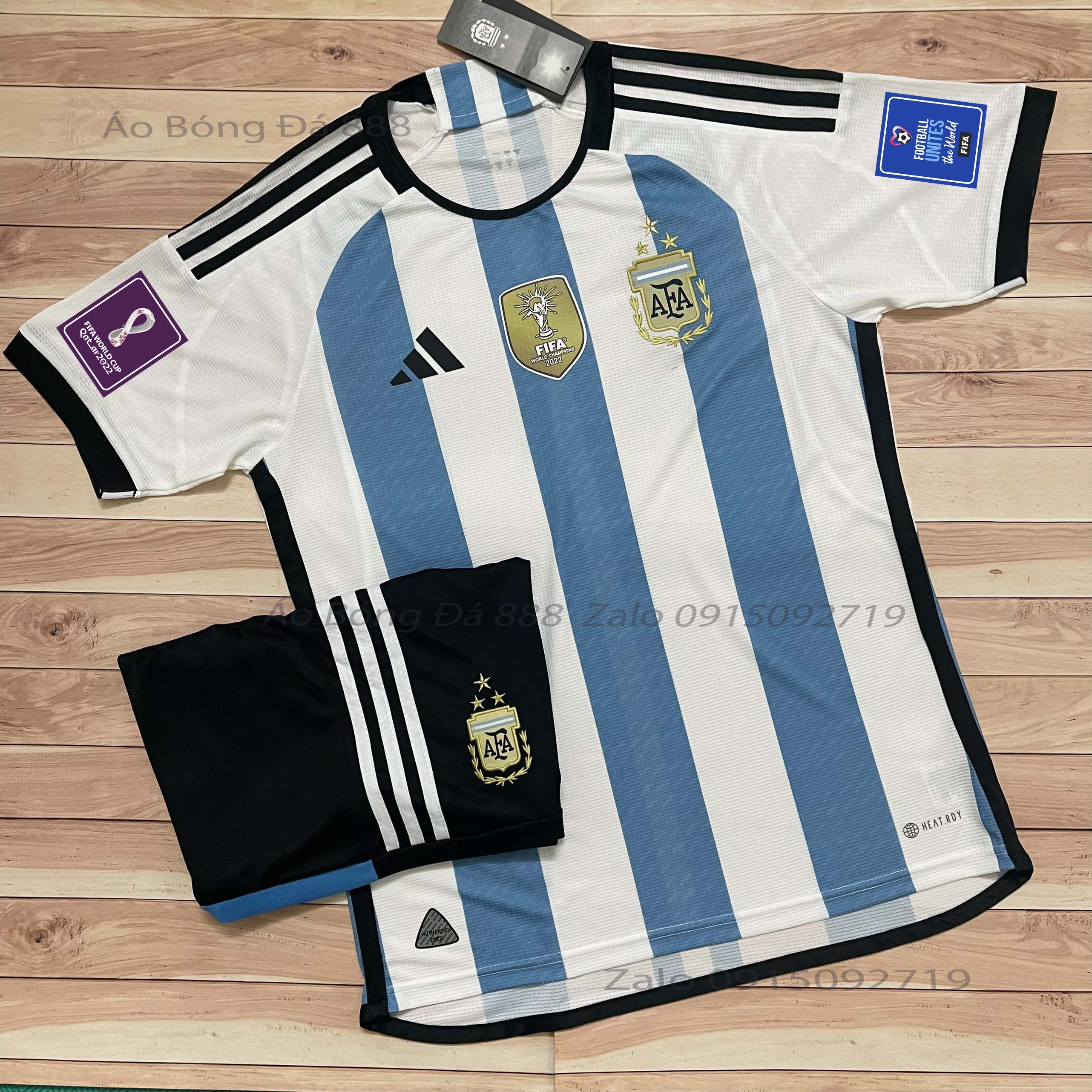 HOÀN TIỀN 15% - Áo Bóng Đá Áo Đá Banh Đội Tuyển Argentina WC 2022 - Chuẩn Mẫu Thi Đấu - Vải Polyeste Gai Thái Cao Cấp