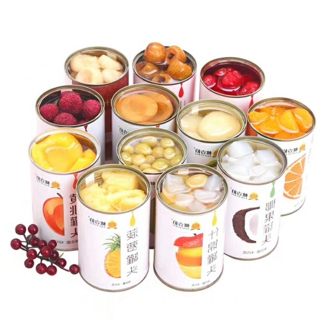 Trái cây ngâm thùng 6 lon mix vị - nội địa trung