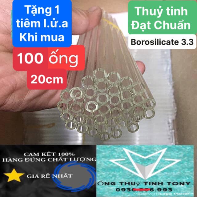 Ống thủy tinh 1OO ống TẶNG1GIẢML.Ử.A,2O,5O.ỐNG,