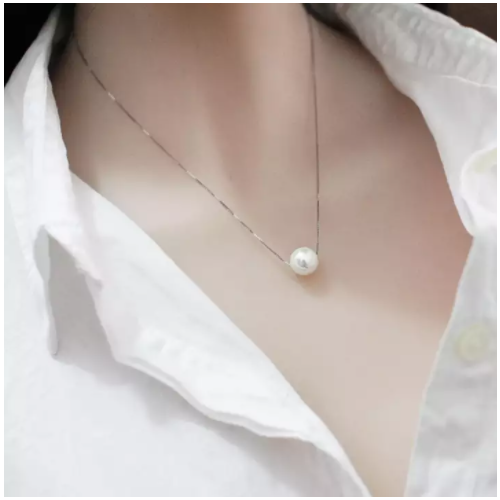 BỘ Dây chuyền BẠC S925 + Mặt ngọc trai nuôi phú quốc 100% Mẫu mới nhất phong cách hàn quốc