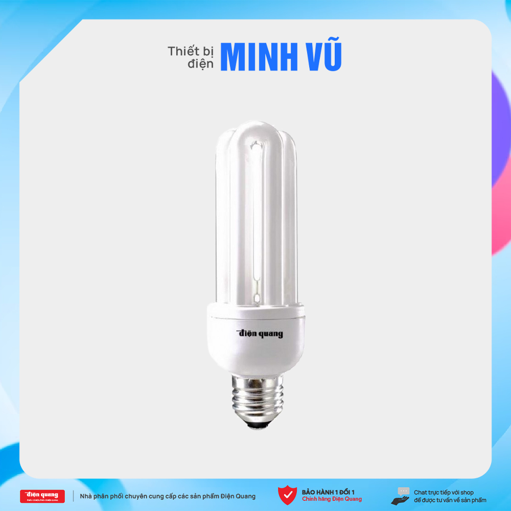 Đèn compact điện quang đq-cfl-3u-t4-14w-dl-e27
