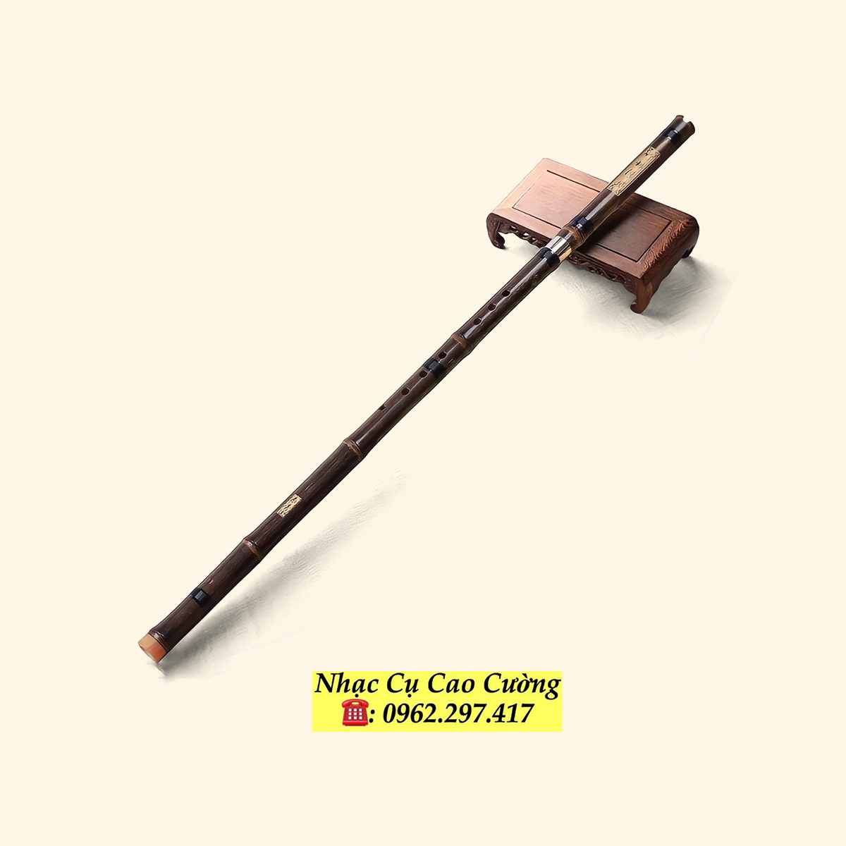 Tiêu Hai Khúc Khớp Inox Cao Cấp Nhạc Cụ Cao Cường